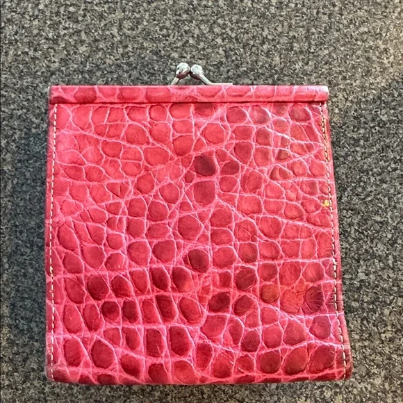 Dooney & Bourke Pink Crocodile Lock Wallet - Picture 2 of 4